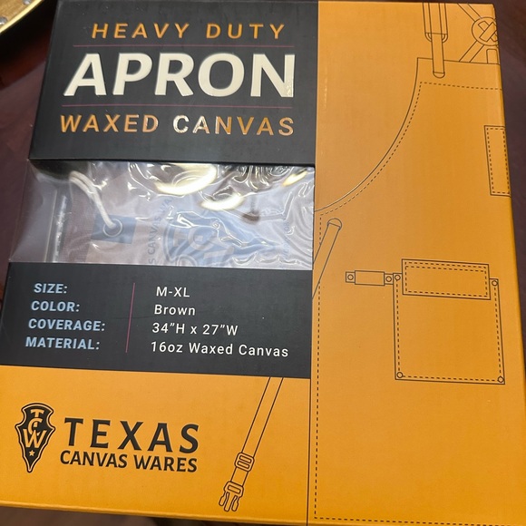 TEXAS CANVAS WARES Waxed Canvas Heavy Duty Work Apron With Pockets NIB - Picture 11 of 11